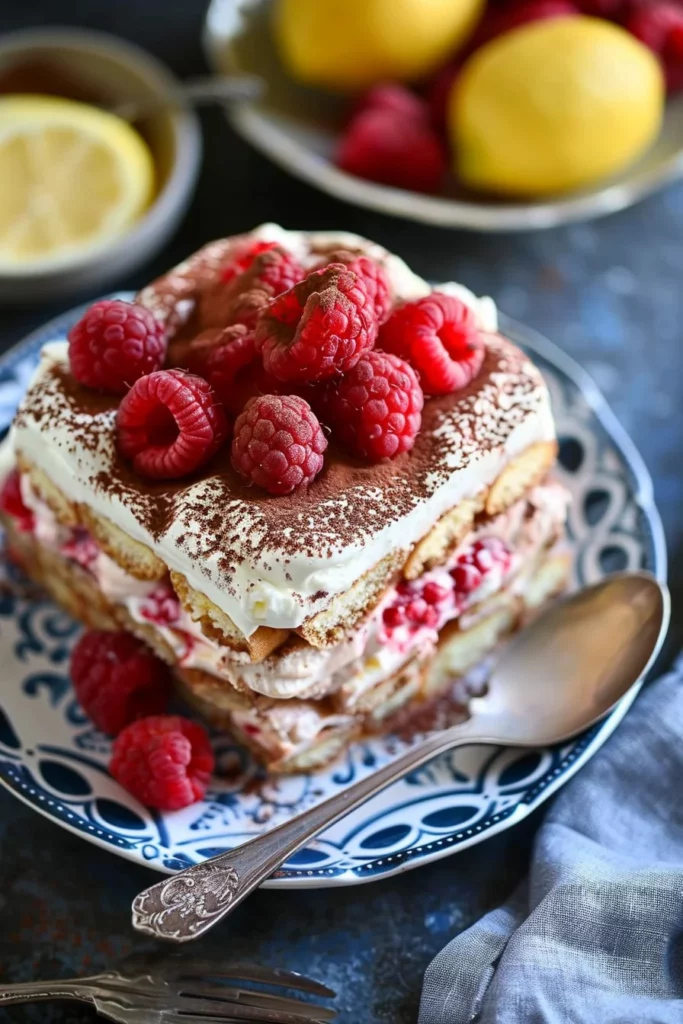 Tiramisu Citron Framboise Sans Cuisson: L'Explosion de Saveurs Fraîches