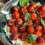 Tomates Cerises Rôties au Miel Sur Féta Fouettée