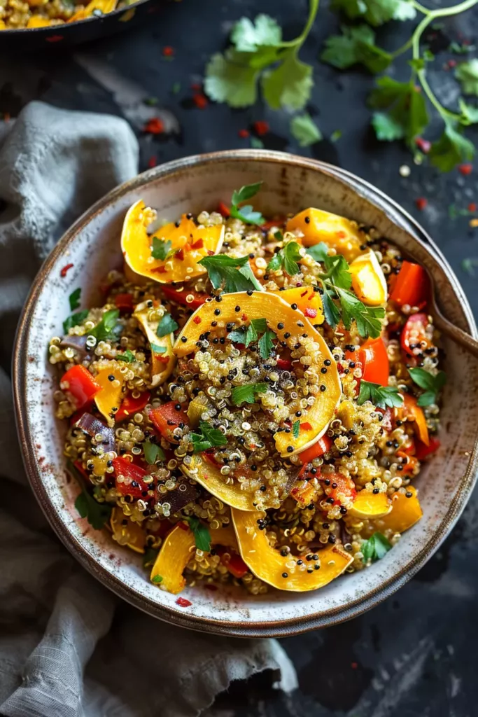 Bol Quinoa Courge: Le Plat Végétarien Réconfortant et Énergisant