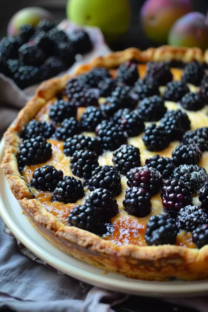Clafoutis aux Mûres: Un Délice Doré et Irrésistible