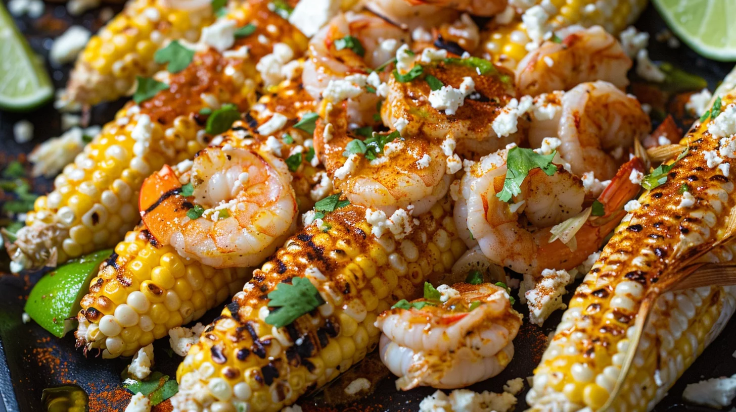 Crevettes et Maïs de Rue Mexicain