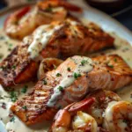 Crevettes et Saumon Cajun Avec Sauce Crémeuse à L'ail: Régal Épique Pour Les Papilles 5 Crevettes et Saumon Cajun Avec Sauce Crémeuse à L'ail