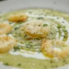 Crème de Courgette et Tuiles de Parmesan