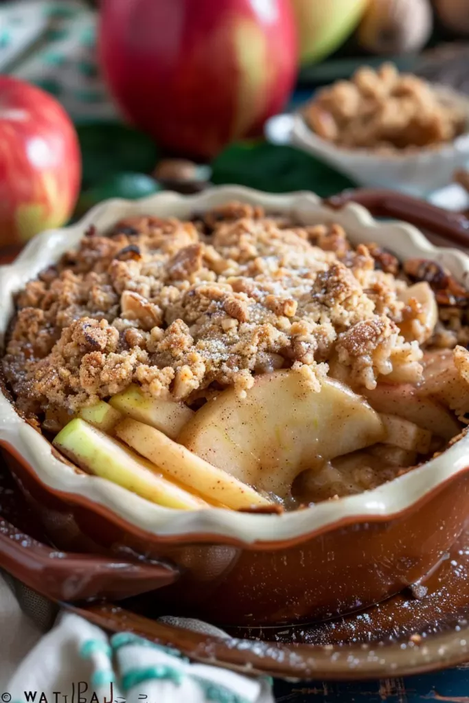 Crumble Pommes Noix: Un Délice Croquant à Savourer Chaud