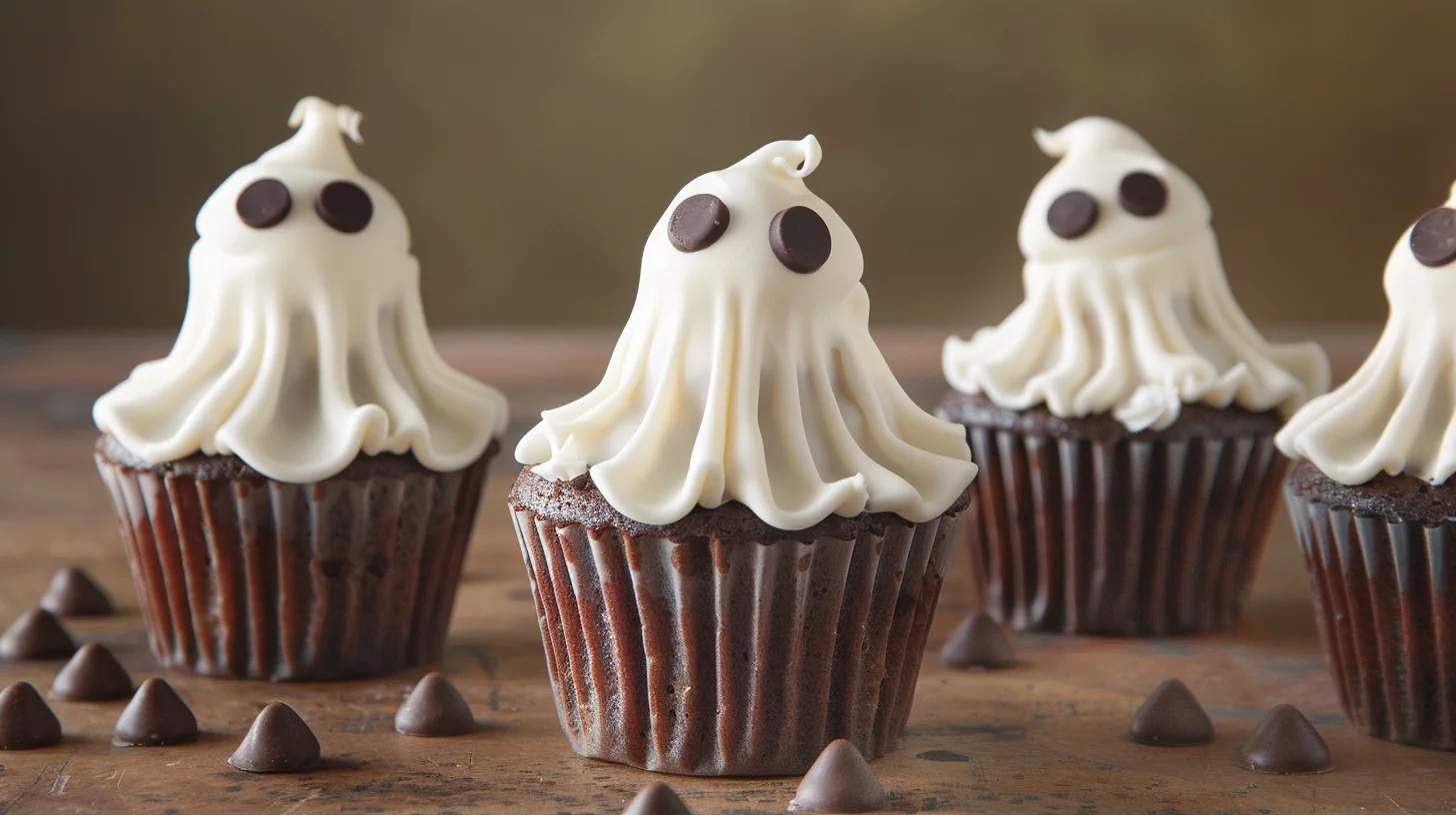 Cupcakes Fantômes au Chocolat