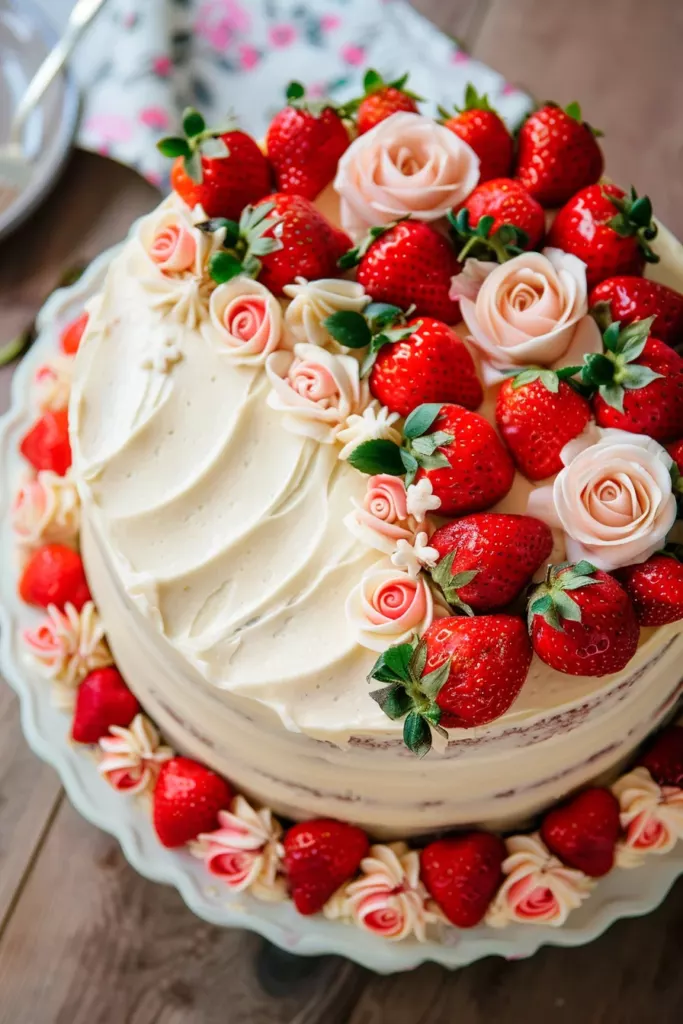 Gâteau Anniversaire Fraisier Maison: La Tentation Gourmande