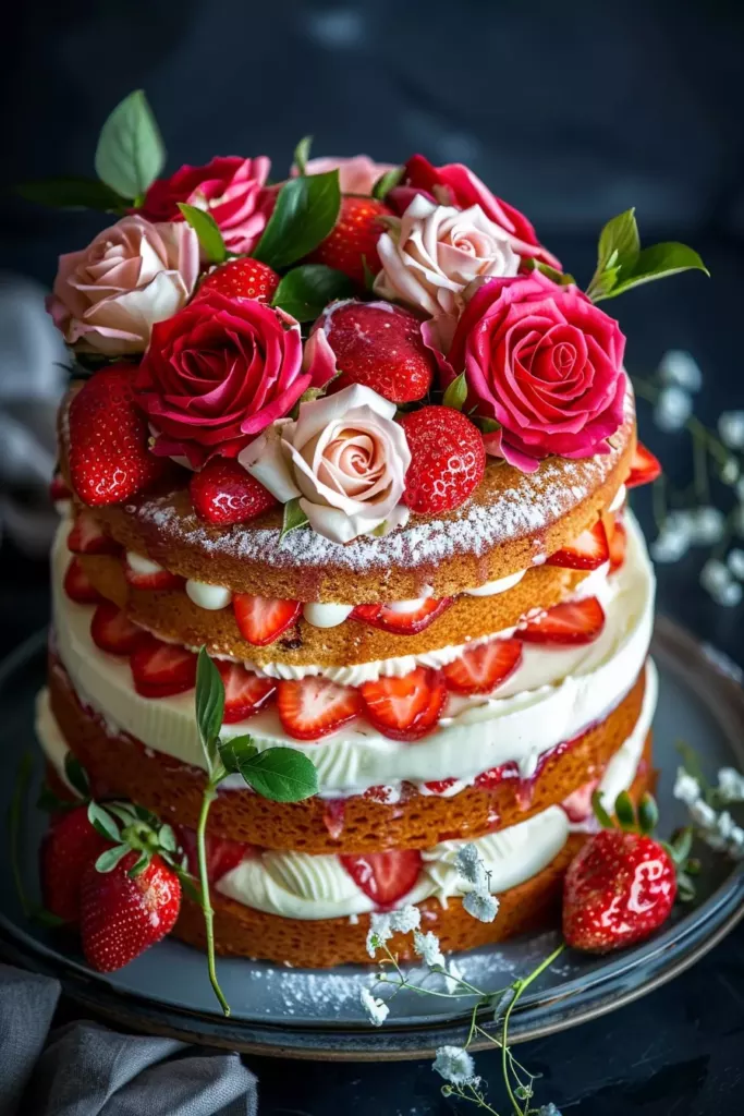 Gâteau Anniversaire Fraisier Maison: La Tentation Gourmande