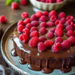 Gâteau Chocolat Framboises