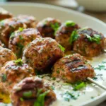 Koftas de Poulet Irrésistibles Avec Sauce Crémeuse au Yaourt à L'ail