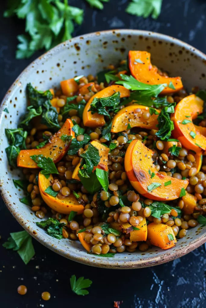 Poêlée Courge Lentilles: Un Festin Chaleureux et Réconfortant