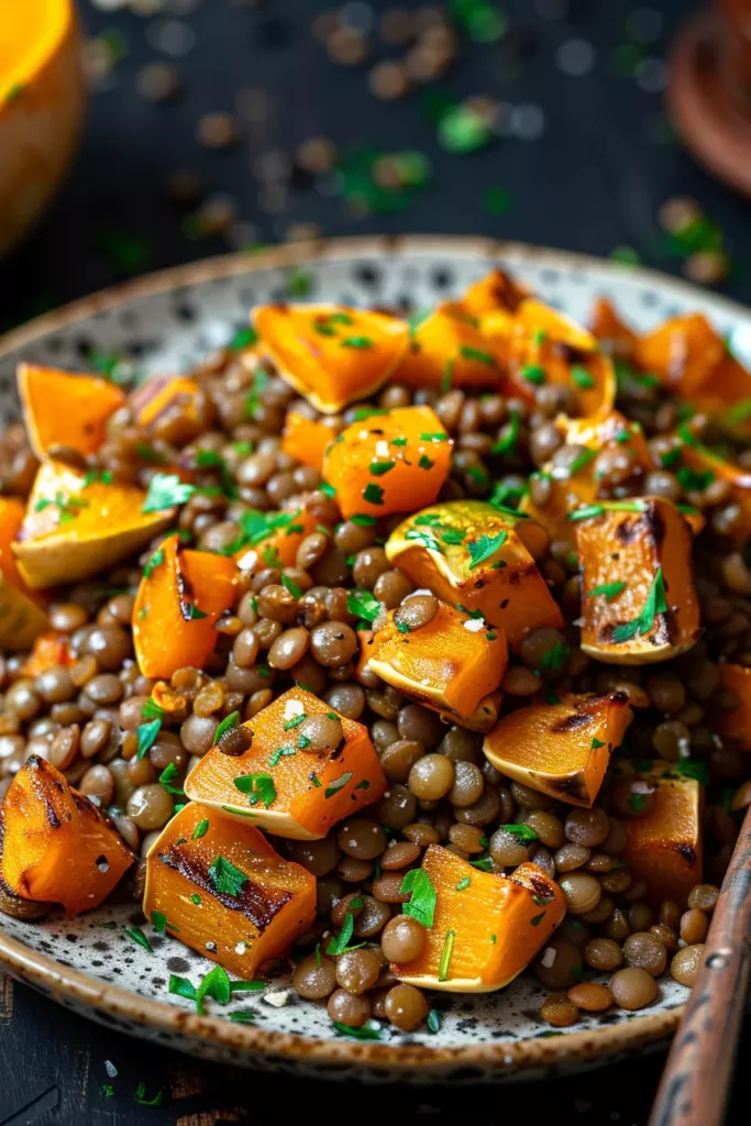 Poêlée Courge Lentilles: Un Festin Chaleureux et Réconfortant