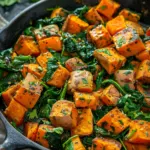 Poêlée Patate Douce Épinards