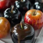 Pommes D'amour Noires et Rouges