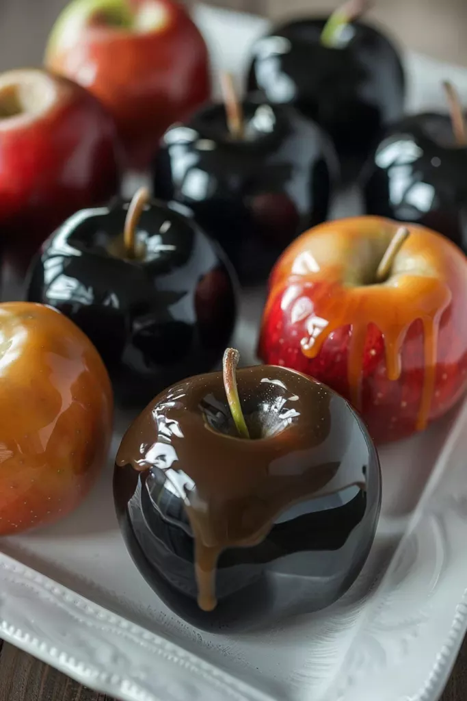 Pommes D'amour Noires et Rouges - La Tentation Gourmande Réinventée