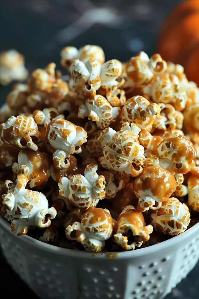 Popcorn Caramel d'Halloween: Délice croustillant au caramel pour une fête effrayante