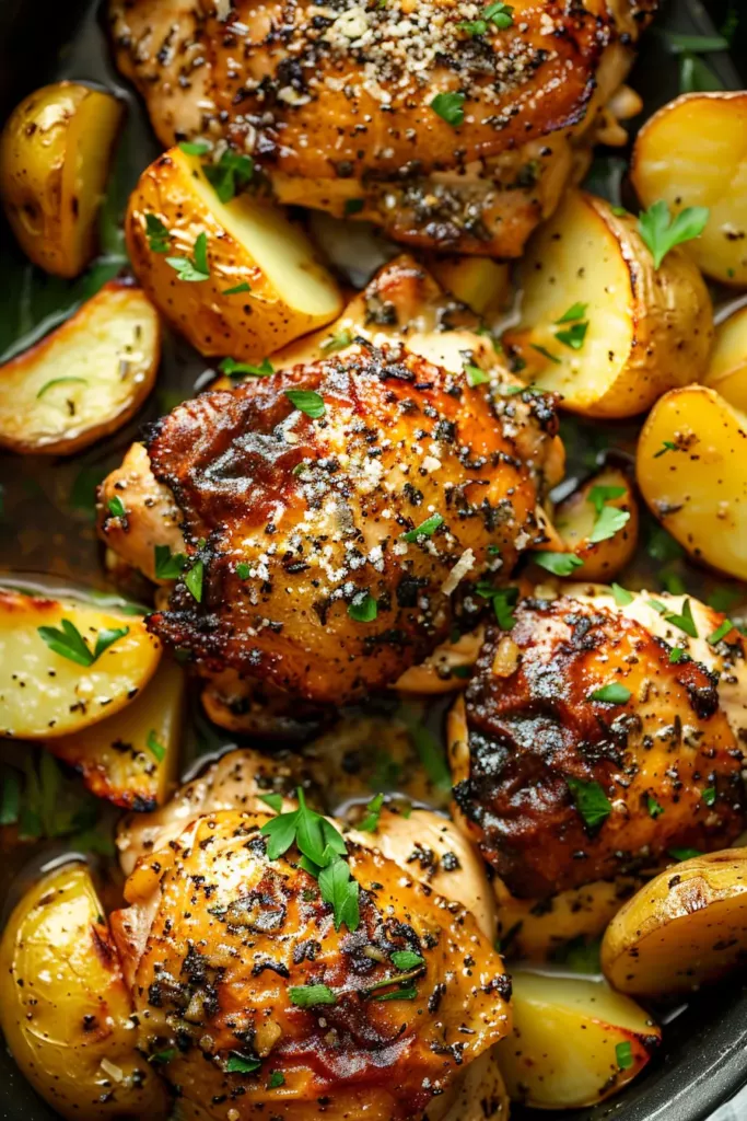 Poulet et Pommes de Terre au Parmesan à La Mijoteuse à L'ail - L'Explosion de Saveurs!