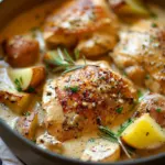 Poulet et Pommes de Terre au Parmesan à La Mijoteuse à L'ail
