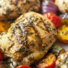 Poulet Grillé aux Herbes et Légumes Rôtis