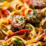 Pâtes Crémeuses à La Saucisse Cajun