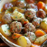 Ragoût de Pommes de Terre aux Boulettes de Viande Hachée