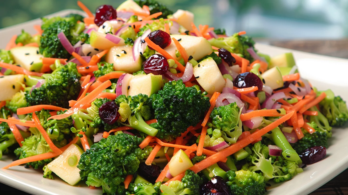 Salade Croquante et Crémeuse de Brocoli et Pomme