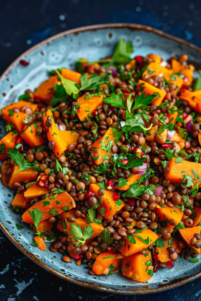Salade Lentilles Butternut - Délice automnal à croquer