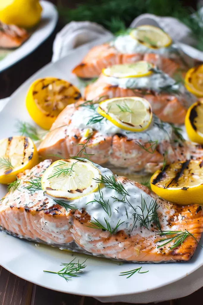 Saumon Grillé Sauce Yaourt Citron: Révélez le Pouvoir de la Grillade!