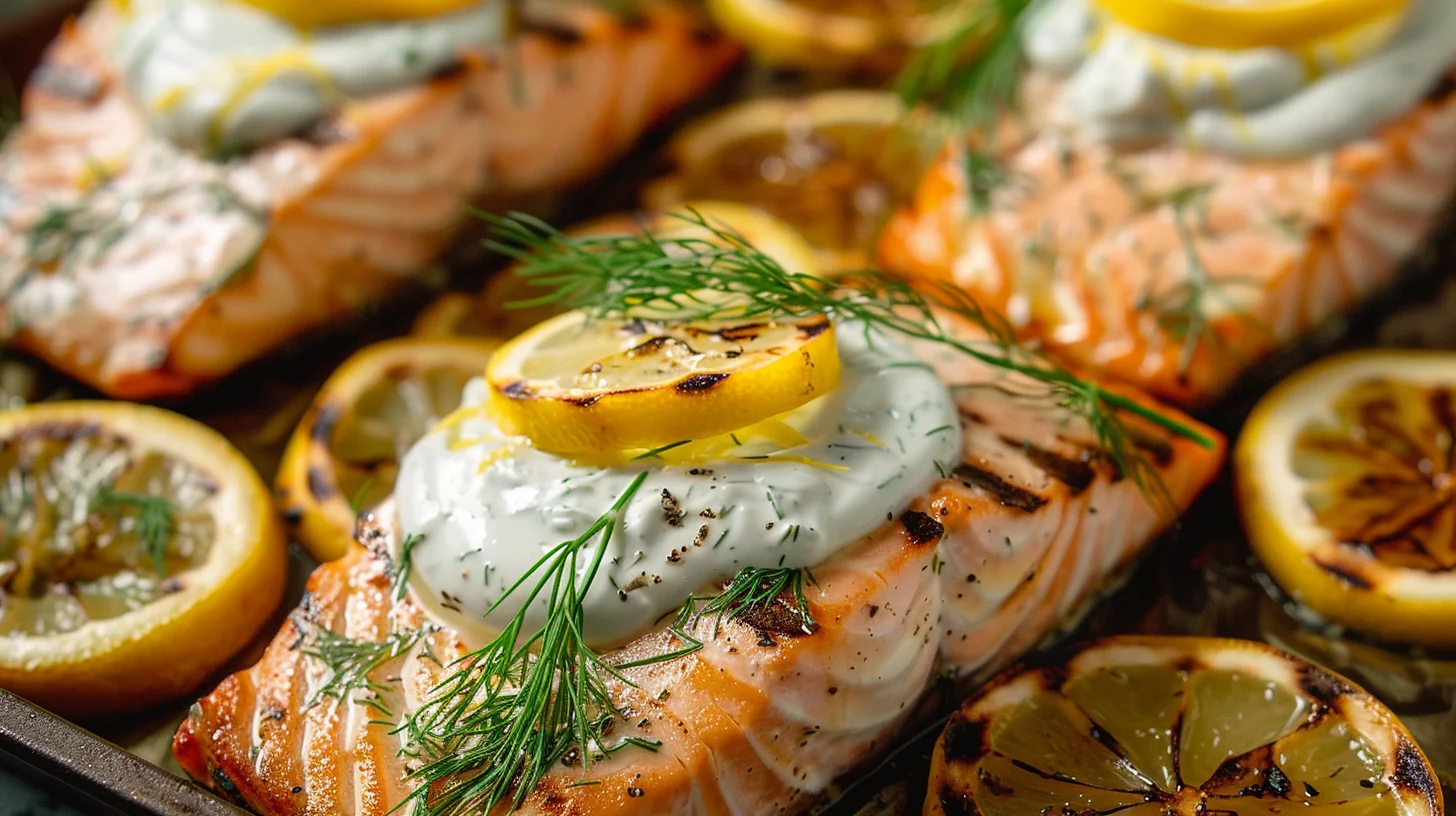 Saumon Grillé Sauce Yaourt Citron