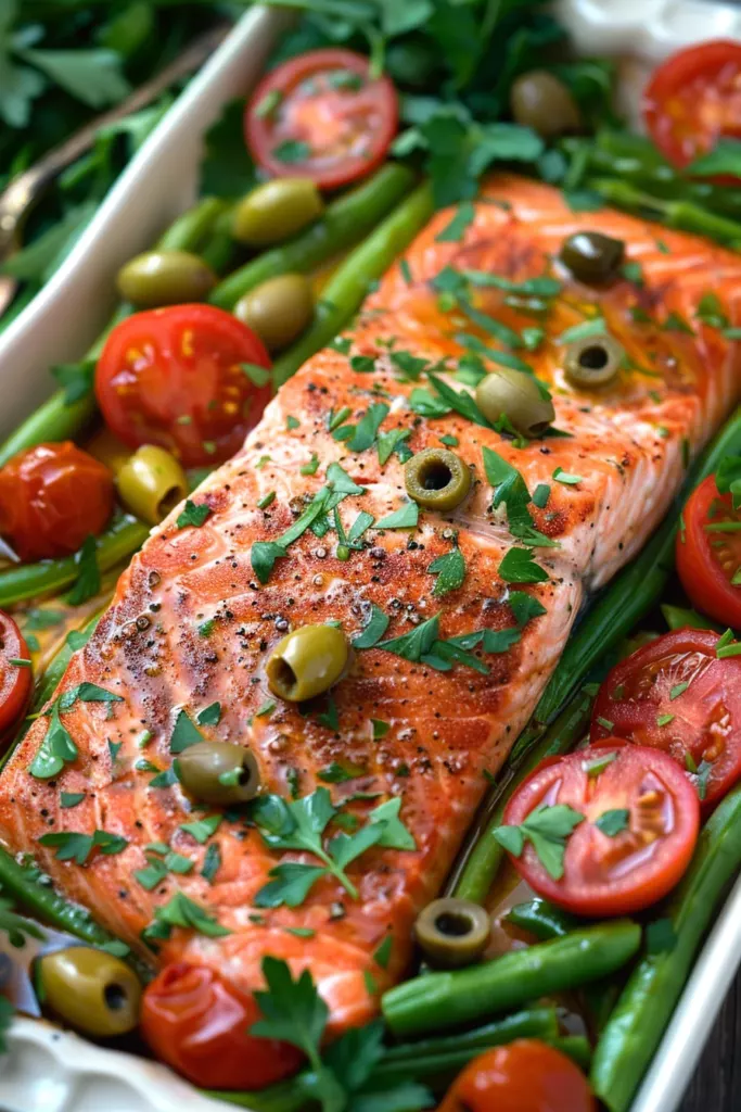 Saumon Méditerranéen en 30 Minutes: Un Festin de Saveurs Méditerranéennes