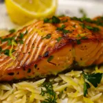 Saumon Poêlé Avec Orzo au Citron