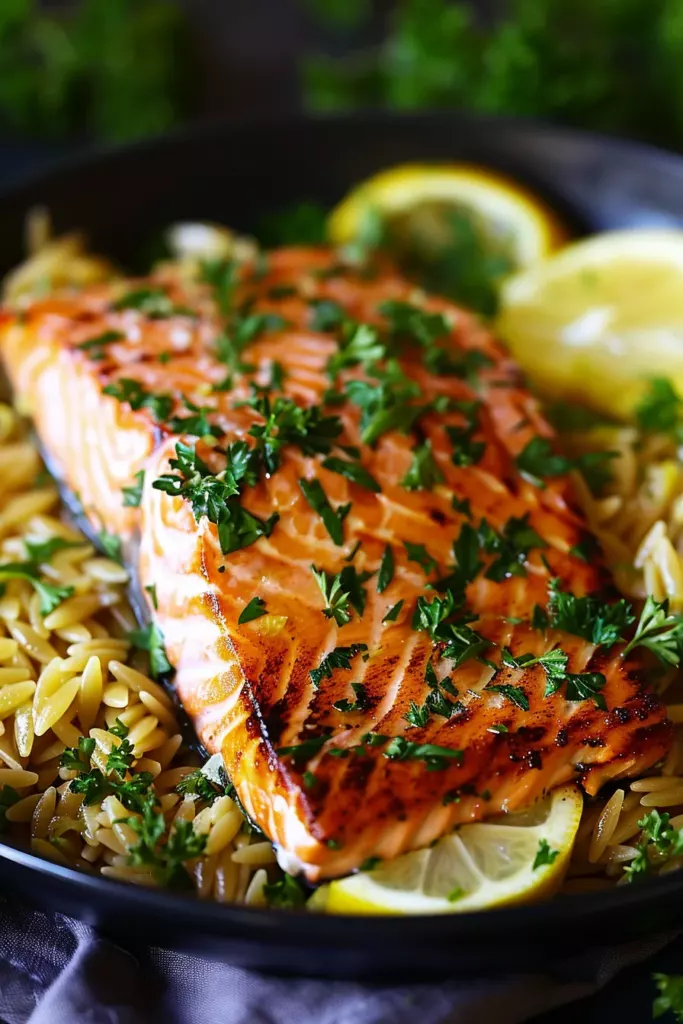 Saumon Poêlé Avec Orzo au Citron - Un Festin de Saveurs et d'Énergie 7 Saumon Poêlé Avec Orzo au Citron - Un Festin de Saveurs et d'Énergie