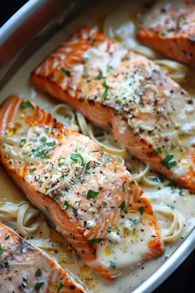 Saumon Toscan Avec Sauce Crémeuse au Parmesan - Une Explosion de Saveurs!