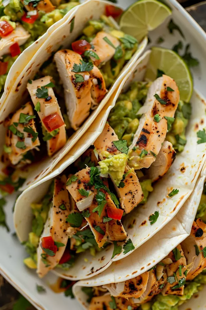 Tacos Healthy au Poulet et Guacamole: Le Délice Énergisant des Gourmets