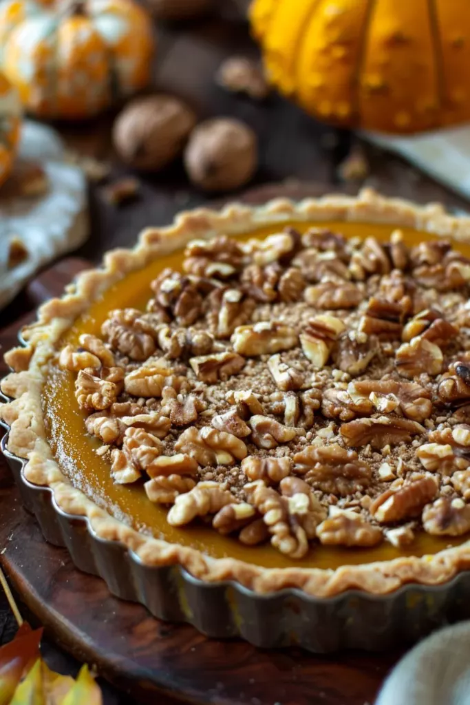 Tarte Courge Noix: Délice Automnal aux Épices et Noix Croquantes