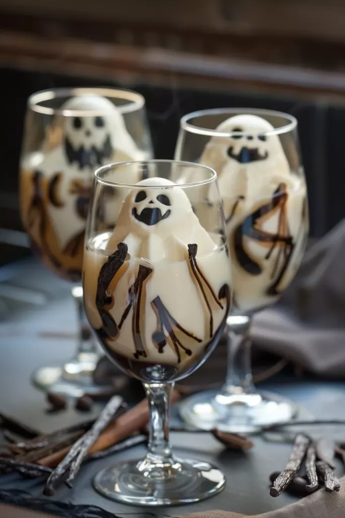 Verrines Fantômes à La Vanille: Décadence Crémeuse pour une Tentation Nocturne