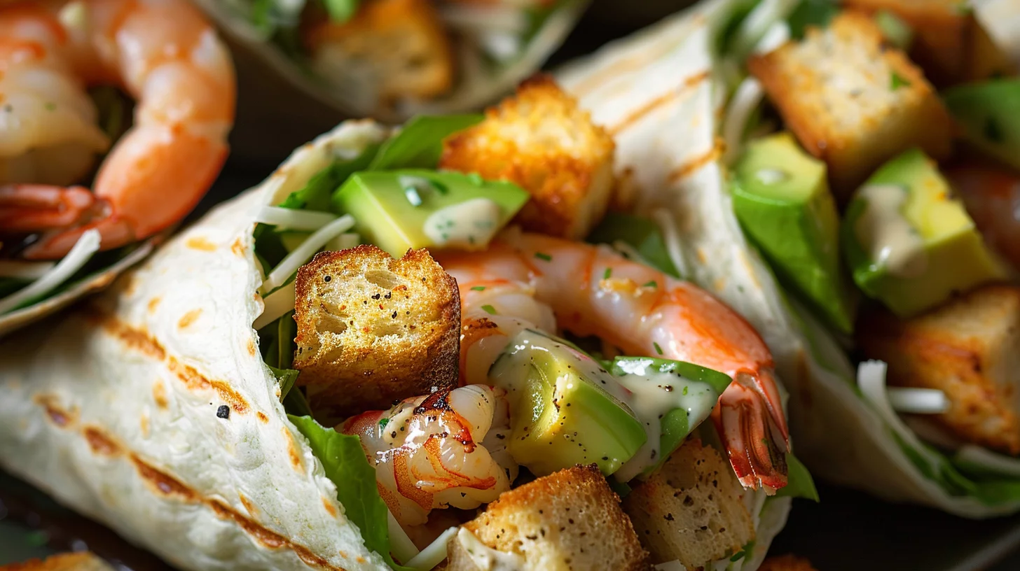 Wraps César de Crevettes Grillées