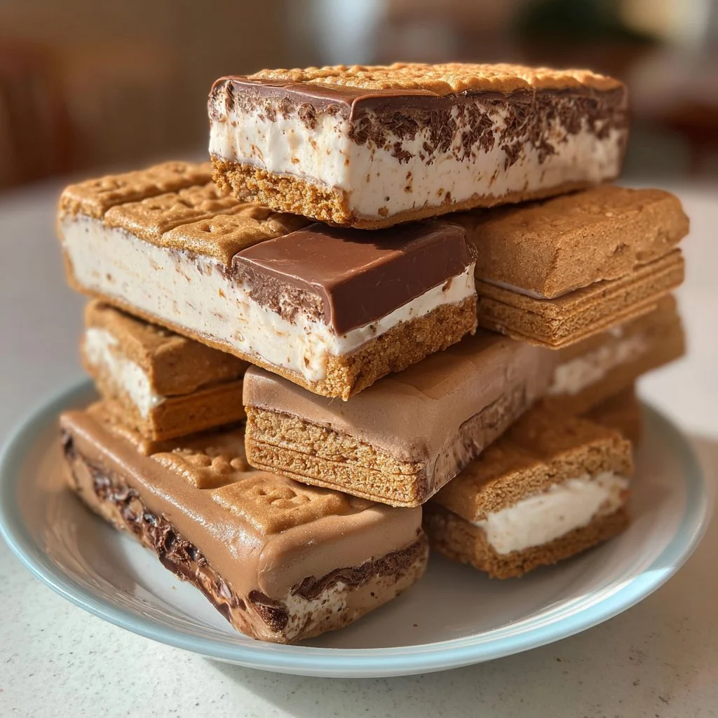 Barres glacées au spéculoos sans sorbetière, une recette gourmande et rafraîchissante.