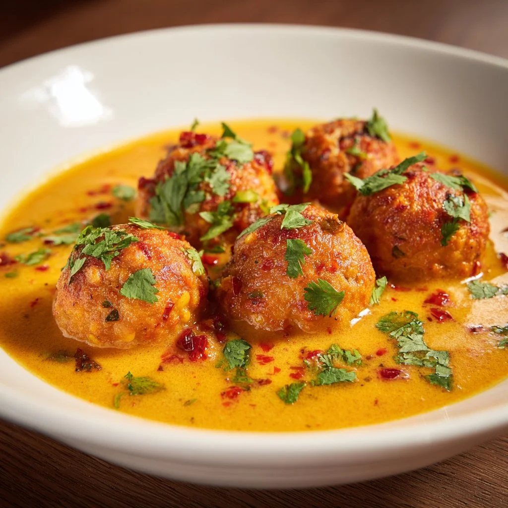 Carrot and Chickpea Balls with Curry
