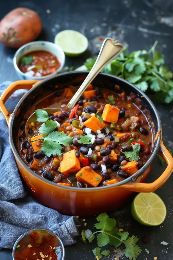 Chili Patate Douce Haricots Noirs: Explosion de saveurs épicées