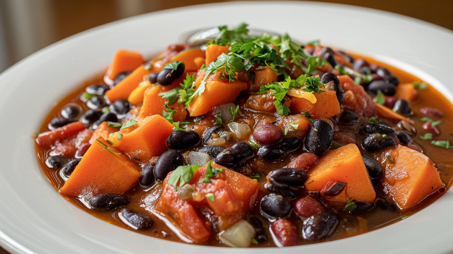 Chili Patate Douce Haricots Noirs