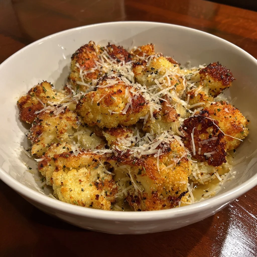 Chou-Fleur Croquant au Parmesan, un plat savoureux et croustillant
