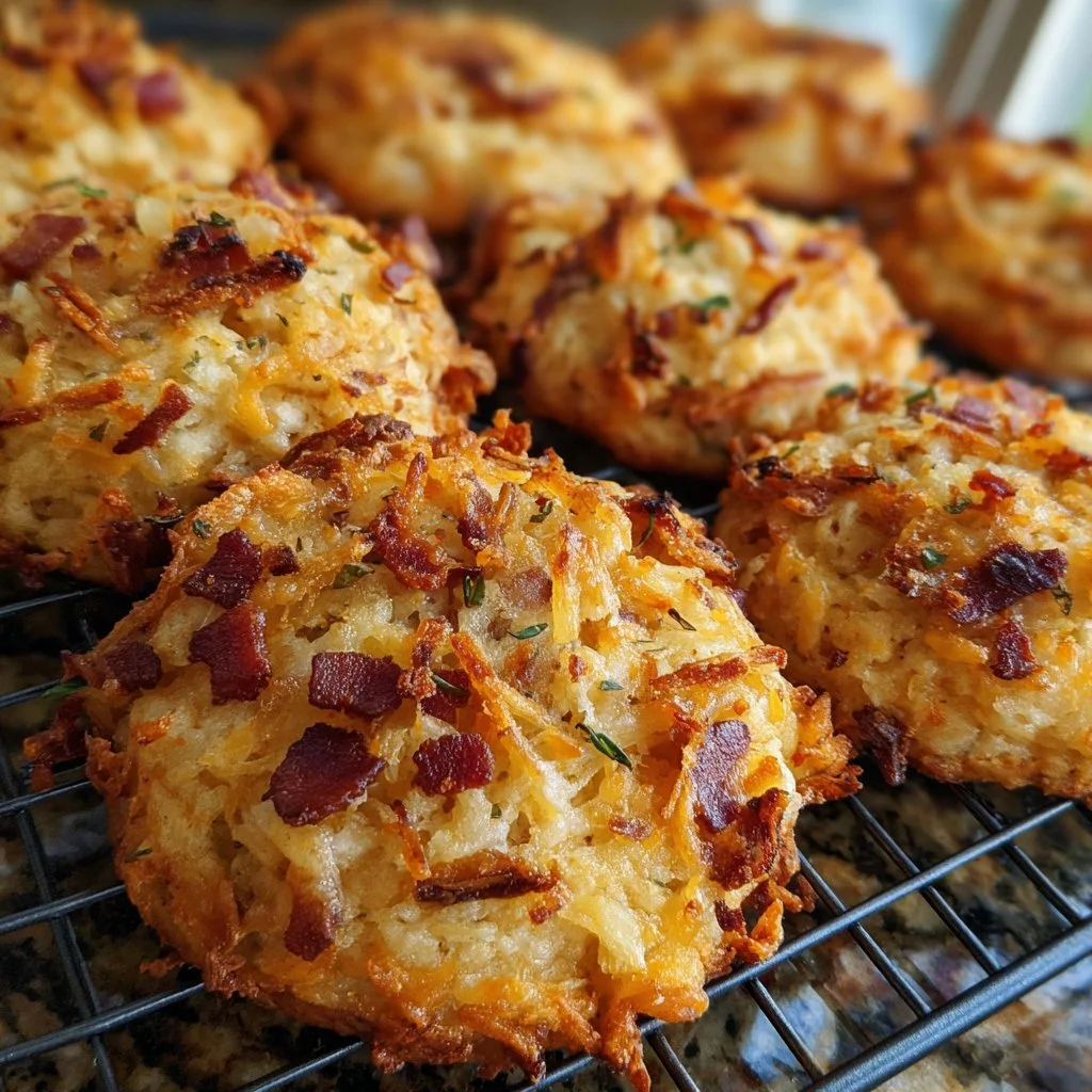 Cookies salés au bacon, cheddar et oignons frits, une délicieuse recette à essayer