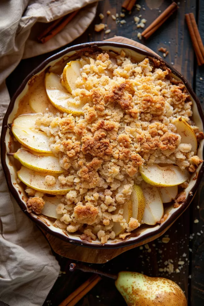 Crumble Poire Cannelle - L'Explosion de Saveurs et de Croustillant
