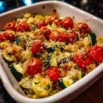 Crumble Salé de Tomates Cerises, Courgettes et Parmesan