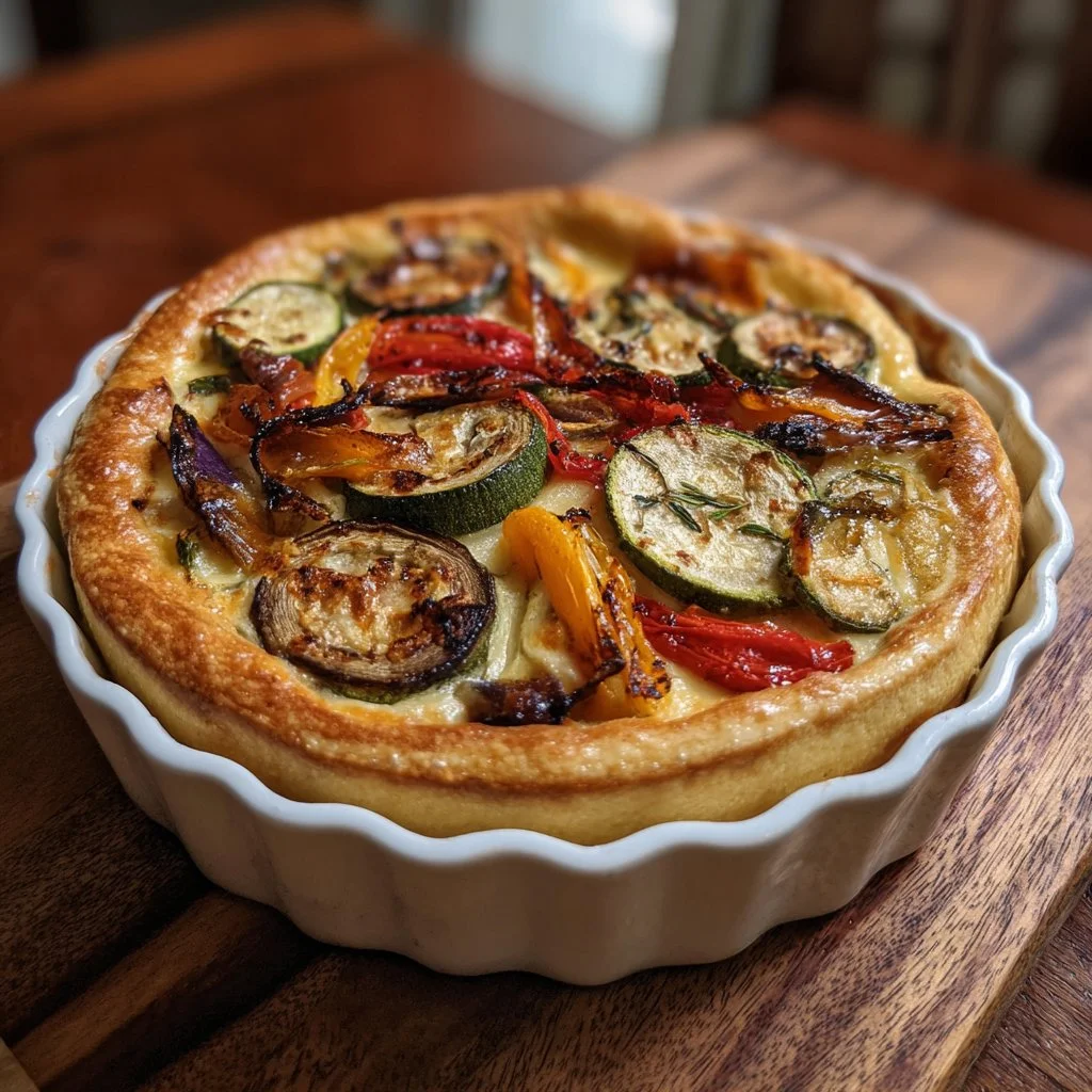 Flan Provençal aux Légumes d'Été - plat coloré et savoureux