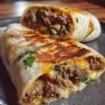 Garlic and Cheese Ground Meat Wraps