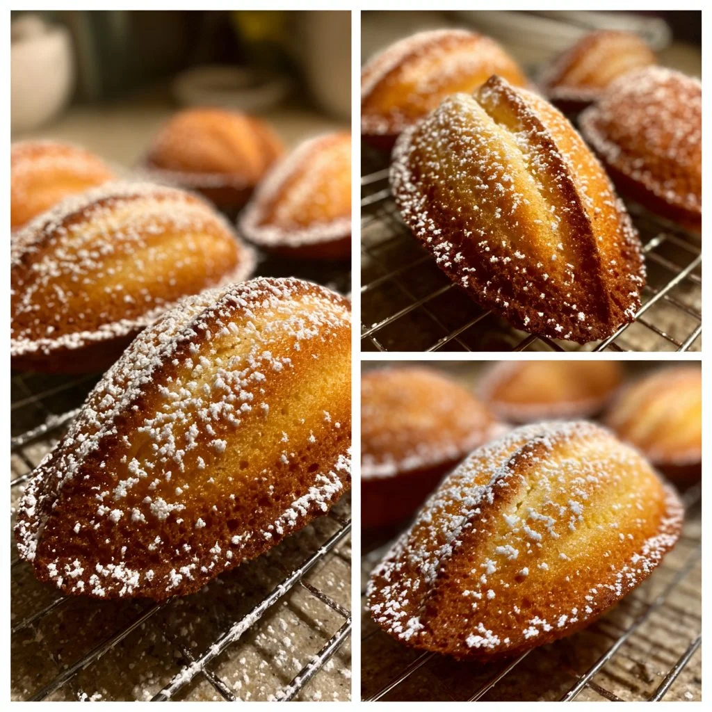 Gâteau Madeleine aux pommes moelleux et savoureux sur une assiette