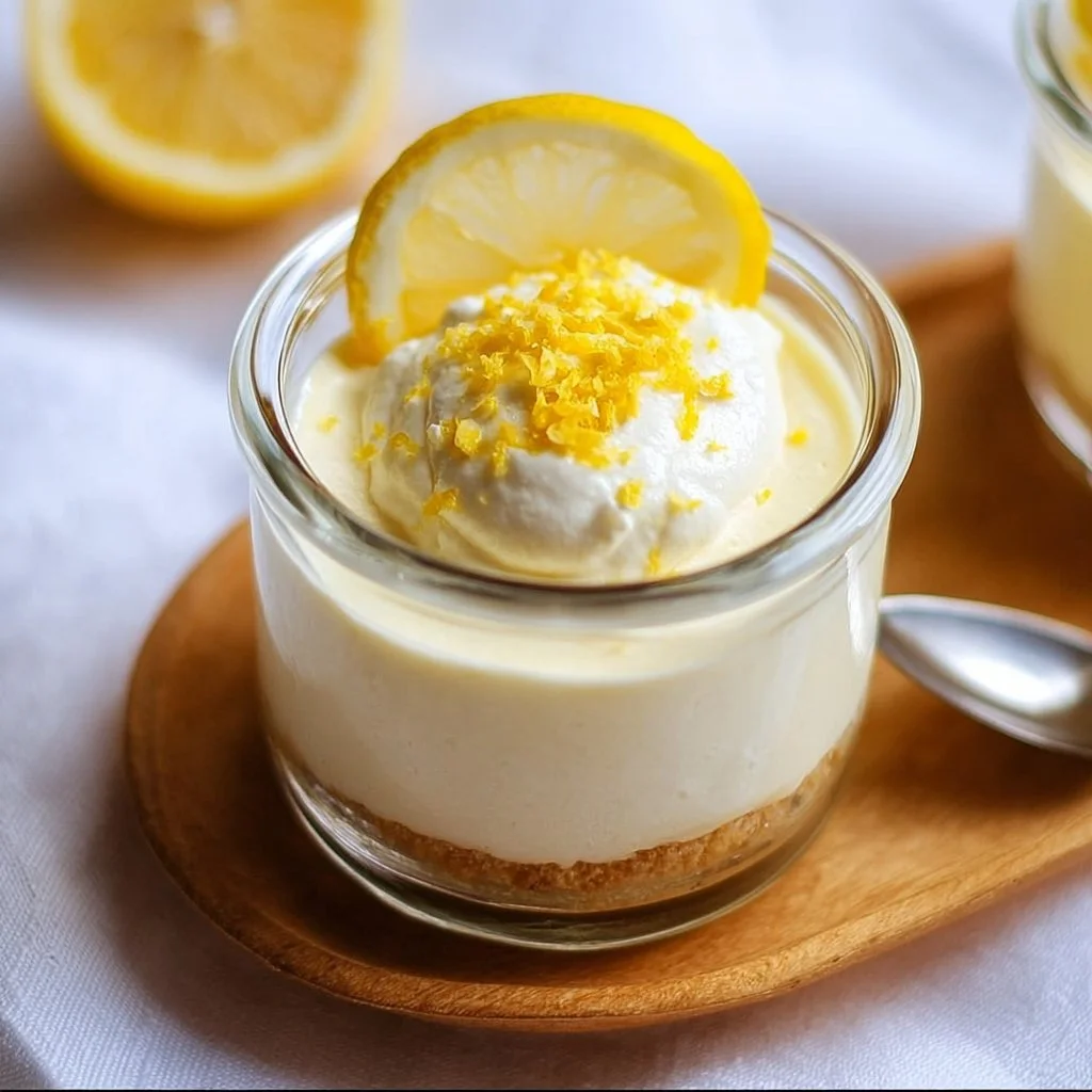 Mousse au Citron Facile servie dans un joli verre décoratif