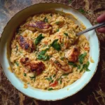 Pâtes orzo crémeuses au poulet