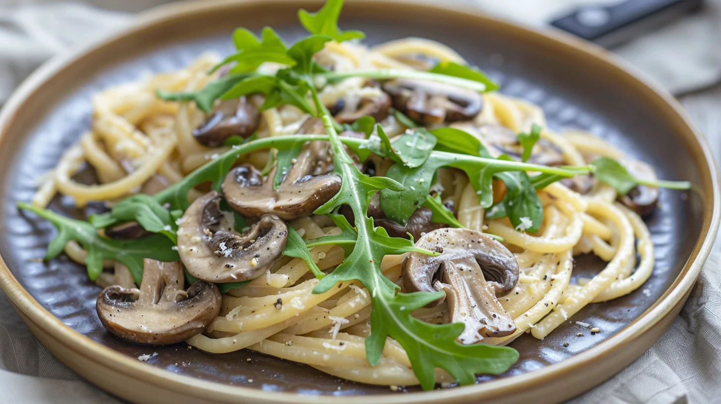 Pâtes Champignons Ail